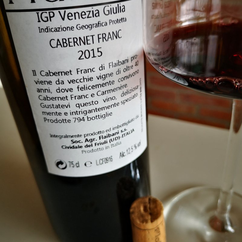 Enonauta/Degustazione di Vino #098 - review - Cabernet Franc 2015 - Flaibani | I colli orientali del Friuli in versione internazionale