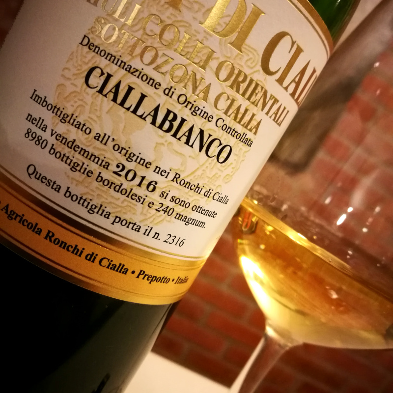 Enonauta/Degustazione di Vino #127 - review - Cialla Bianco 2016 - Ronchi di Cialla | Asciutto, ma intenso e profondo al gusto