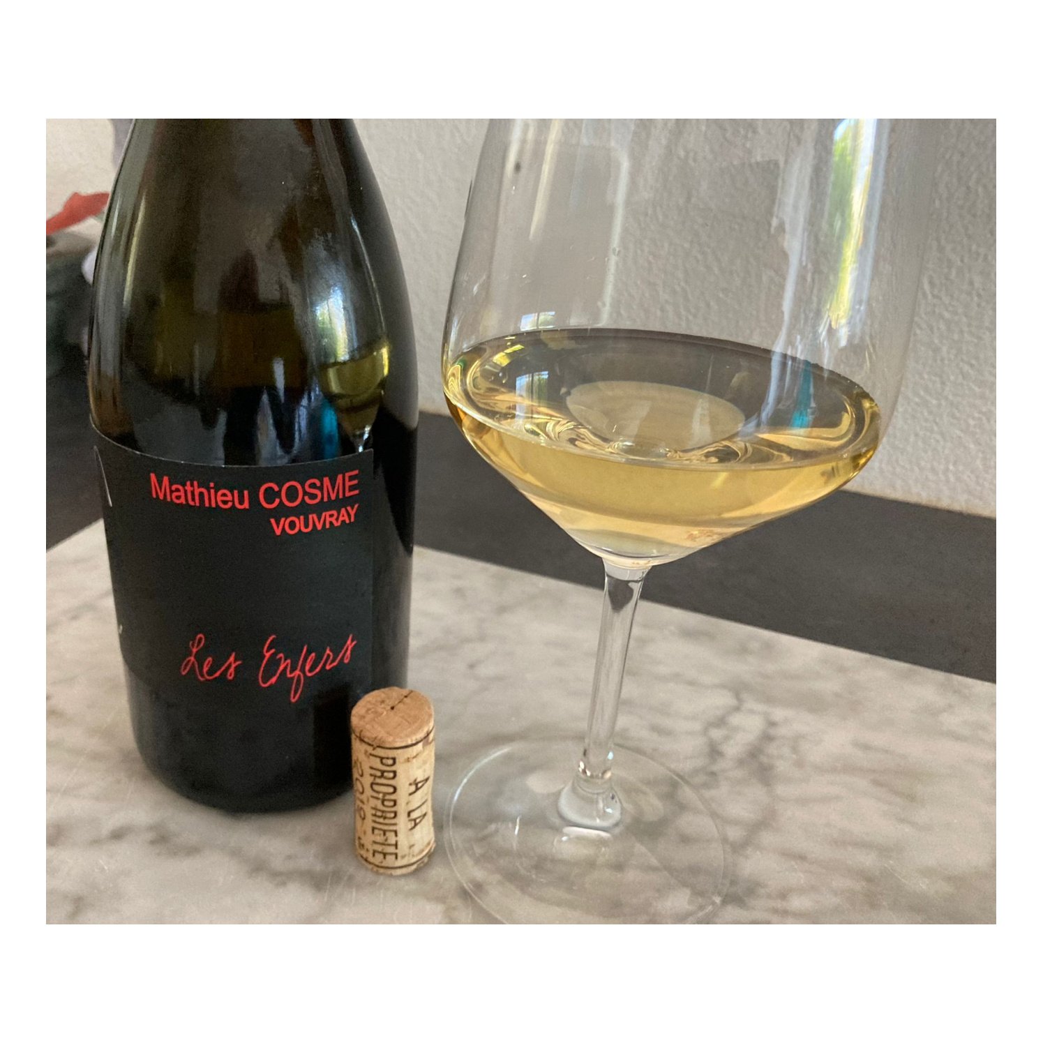 Enonauta/Degustazione di Vino #158 - Les Enfers  2019 - Mathieu Cosme  | Mathieu Cosme a Noizay, paese nella zona sud est di Vouvray, è alla quinta generazione di vignaioli