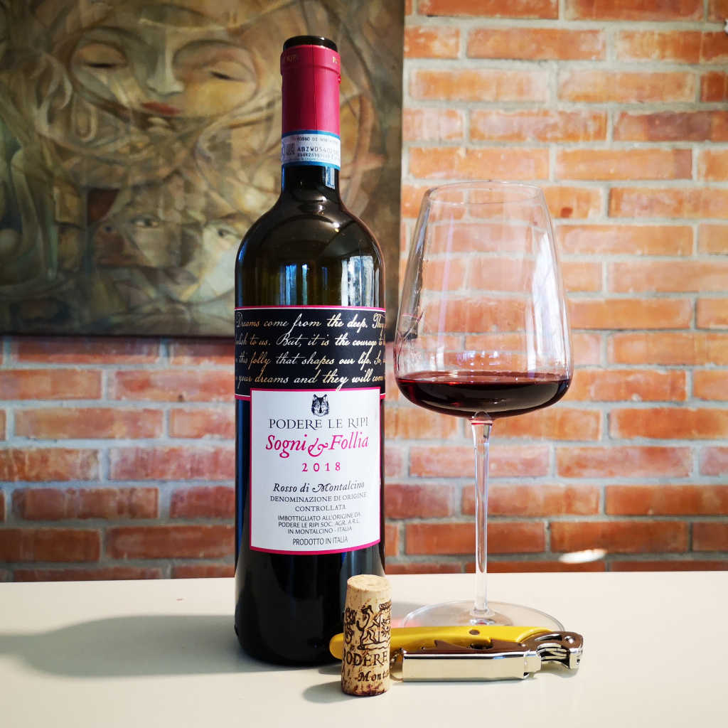 Enonauta/Degustazione di Vino #227 - review - Rosso di Montalcino 2018 "Sogni & Follia" - Podere Le Ripi | Vino di precisa forza espressiva