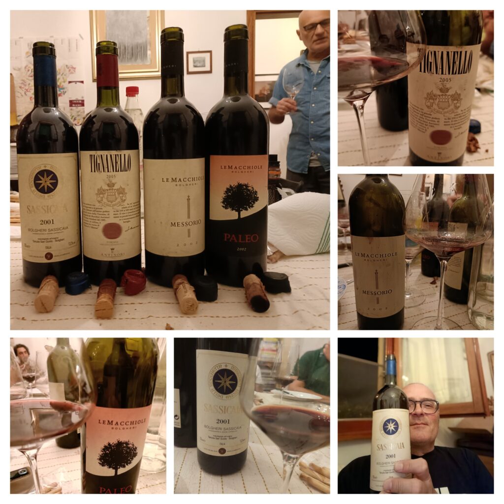 Enonauta/Degustazione di Vino #362/365 - review - Note in Margine a una serata | Sassicaia, Paleo, Messorio, Tignanello grandi vini toscani