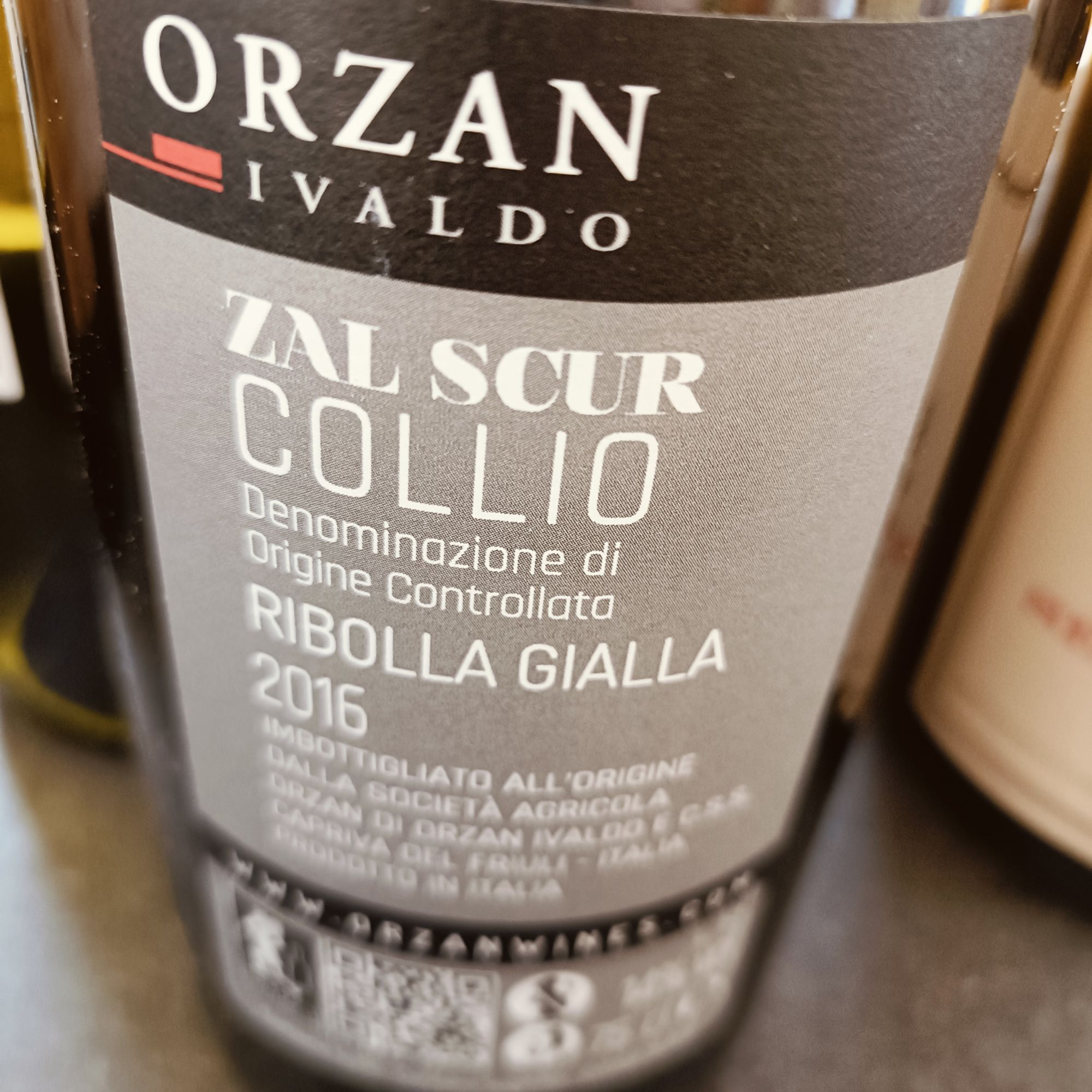 ottima ribolla macerata da Capriva del Friuli